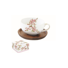 R2S.1082SAKU Porcelán teáscsésze akácfa aljjal,250ml,dobozban,Sakura bögrék, csészék