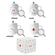 R2S.1370FGAR Porcelán szűrősbögre tetővel, 450ml, dobozban, Fancy Garden bögrék, csészék