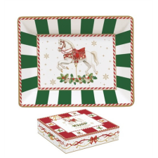  R2S.1442CTAL Porcelán kistálka 14x11cm, dobozban, Christmas Tale konyhai eszköz