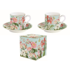  R2S.211BGAR Porcelán eszpresszócsésze+alj 2 személyes 75ml dobozban, Botanic Garden