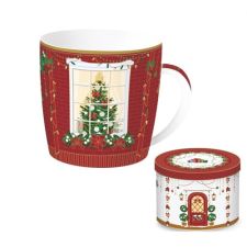  R2S.217FEAV Porcelánbögre 350ml,fémdobozban, Festive Avenue, Atmosphere konyhai eszköz