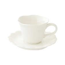 R2S.3076FLRI Porcelán eszpresszócsésze+alj 110ml, Fleuri white bögrék, csészék