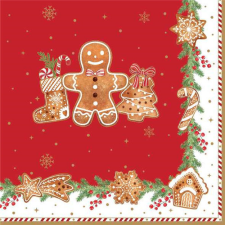 R2S.414FANG Papírszalvéta 33x33cm, 20db-os, Fancy Gingerbread papírárú, csomagoló és tárolóeszköz