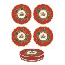 R2S.924CHBE Porcelán desszerttányérszett 4db-os,19cm dobozban, Christmas Berries tányér és evőeszköz