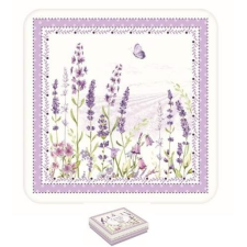 R2S .952LAVF Parafa poháralátét 10,5x10,5cm,6db-os,Lavender Field konyhai eszköz