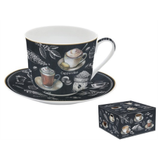R2S R2S.1454BRST Porcelán reggelizőcsésze+alj 400ml, dobozban, Barista bögrék, csészék