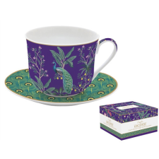 R2S R2S.1454IMPP Porcelán reggelizőcsésze+alj, 400ml, dobozban, Imperial Peacock, Atmosphere konyhai eszköz