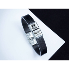 R.M.ékszer Egyedi Életünk lenyomata 2 egyedi medálos MoMents bőr karkötő karkötő