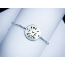 R.M.ékszer Egyetlen egyedi acél kör medálos karlánc karkötő