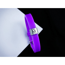 R.M.ékszer MoMents Szeretet levél egyedi medálos MoMents lila színű szilikon karkötő karkötő