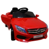 R-Sport Elektromos autó hang-és fényeffekttel + távirányító 12V #piros