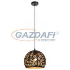 RÁBALUX 2276 Manorca függeszték E27 1x40W, fekete/arany 230V világítás