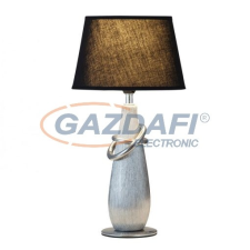 RÁBALUX 4372 Evelyn asztali lámpa E14 max 40W króm/fekete 230V világítás