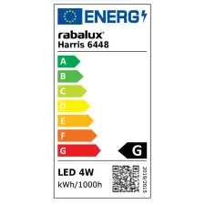 RÁBALUX 6448 Harris asztali lámpa LED 4W fehér 230V 4000K 180lm A világítás