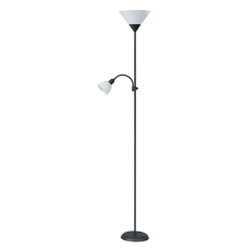 RÁBALUX Action, álló lámpa, olvasokarral, H180cm (fekete/ fehér) E27 1x100W + E14 1x25W - Rábalux világítás