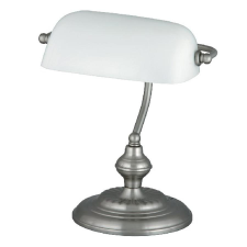 RÁBALUX Asztali lámpa RÁBALUX Bank halogén E27 60W fém szatin króm világítás