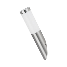RÁBALUX Inox torch, lámpatestek falikar (rozsdamentes acél/ fehér) E27 1×60W - Rábalux kültéri világítás