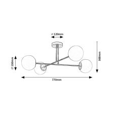RÁBALUX Kiara Rabalux-71082 mennyezeti lámpa világítás