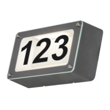 RÁBALUX Rábalux 8747 Hanover, kültéri házszám fény matrica szettel, beépített Led, Ip54, AntracitSzürke kültéri világítás