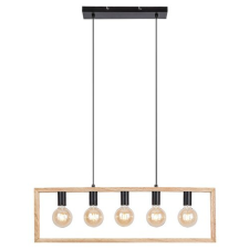 RÁBALUX Rábalux Indigo fekete-bükk függesztett lámpa (RAB-2294) E27 5 izzós IP20 világítás