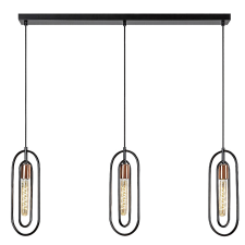 RÁBALUX Rábalux Rovier matt fekete függesztett lámpa (RAB-72264) E27 3 izzós IP20 világítás
