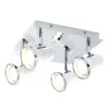 RÁBALUX Rábalux Steve króm-fehér LED fürdőszobai mennyezeti lámpa (RAB-5500) LED 4 izzós IP44