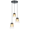 RÁBALUX Rábalux Zenaida matt fekete-arany függesztett lámpa (RAB-3545) E27 3 izzós IP20