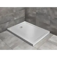 Radaway Doros Stone F szögletes lapos fehér zuhanytálca 140x80 fehér kád, zuhanykabin