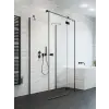Radaway Essenza Black KDJ+S szögletes fekete zuhanykabin 80x110 átlátszó jobbos