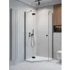 Radaway Essenza Black PTJ szögletes fekete zuhanykabin 80x90 átlátszó jobbos
