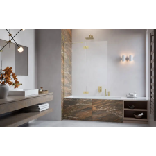 Radaway Essenza Brushed Gold ?PND II ?szálcsiszolt arany kádparaván 100 átlátszó jobbos kád, zuhanykabin