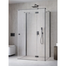 Radaway Essenza Brushed GunMetal KDJ+S szögletes szálcsiszolt fegyvermetál zuhanykabin 100B+100+110 kád, zuhanykabin