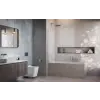 Radaway Essenza Brushed Nickel PND II szálcsiszolt króm kádparaván 100 átlátszó balos