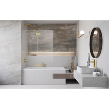 Radaway Essenza Gold ?PND II ?arany kádparaván 100 átlátszó balos kád, zuhanykabin