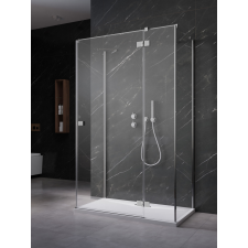Radaway Essenza KDJ+S szögletes zuhanykabin 80x90 átlátszó balos kád, zuhanykabin