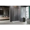 Radaway Essenza Pro 8 Brushed Nickel KDJ szögletes szálcsiszolt króm zuhanykabin 80x80 átlátszó balos