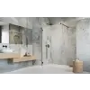 Radaway Essenza Pro Black Walk-in fekete zuhanyfal 125 átlátszó