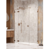 Radaway Essenza Pro Brushed Copper KDJ szögletes szálcsiszolt réz zuhanykabin 90x90 átlátszó balos
