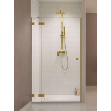 Radaway Essenza Pro Brushed Gold DWJ szálcsiszolt arany zuhanyajtó 120 átlátszó balos kád, zuhanykabin