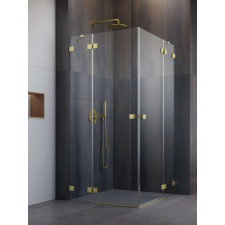 Radaway Essenza Pro Brushed Gold KDD szögletes szálcsiszolt arany zuhanykabin 80x80 átlátszó kád, zuhanykabin