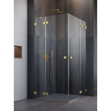 Radaway Essenza Pro Brushed Gold KDD szögletes szálcsiszolt arany zuhanykabin 90x90 átlátszó kád, zuhanykabin