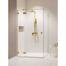 Radaway Essenza Pro Brushed Gold KDJ szögletes szálcsiszolt arany zuhanykabin 110x70 átlátszó jobbos kád, zuhanykabin