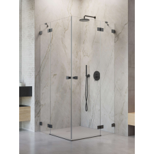 Radaway Essenza Pro Brushed GunMetal KDD szögletes szálcsiszolt fegyvermetál zuhanykabin 80x80 átlátszó kád, zuhanykabin