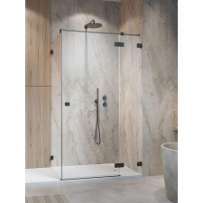 Radaway Essenza Pro Brushed GunMetal KDJ szögletes szálcsiszolt fegyvermetál zuhanykabin 80x75 átlátszó jobbos kád, zuhanykabin