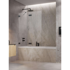 Radaway Essenza Pro Brushed GunMetal PND II szálcsiszolt fegyvermetál kádparaván 130 átlátszó jobbos kád, zuhanykabin