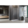 Radaway Essenza Pro Brushed Nickel KDJ szögletes szálcsiszolt króm zuhanykabin 120x90 átlátszó balos