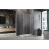 Radaway Essenza Pro Brushed Nickel KDJ szögletes szálcsiszolt króm zuhanykabin 80x90 átlátszó jobbos