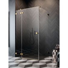 Radaway Essenza Pro Gold KDJ szögletes arany zuhanykabin 120x90 átlátszó balos kád, zuhanykabin