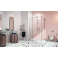 Radaway Essenza Pro KDJ szögletes zuhanykabin 120x100 átlátszó jobbos kád, zuhanykabin