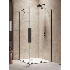 Radaway Furo Black KDD szögletes fekete zuhanykabin 110B+90J kád, zuhanykabin
